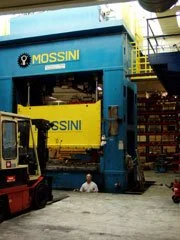 Mossini 800tons hydraulpress i fabriken i Bengtsfors